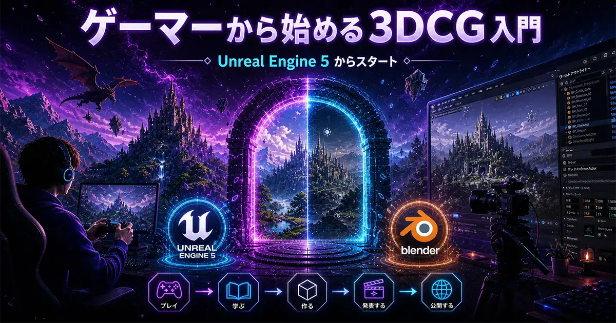 【ゲーマー向け3DCG入門】「遊ぶ」から「創る」へ｜プログラミング不要で始める