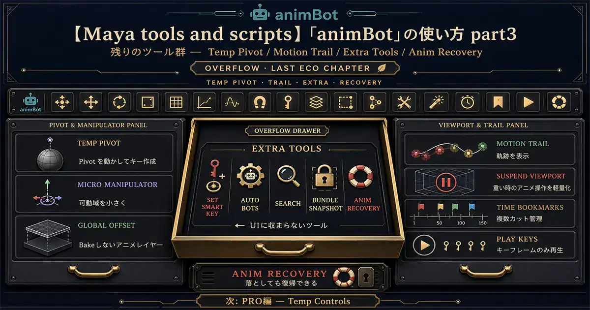 【Maya tools and scripts】「animBot」の使い方 part3