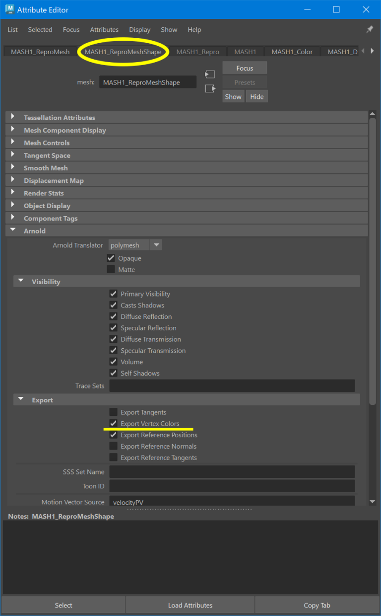 MayaのArnoldでVertex Color(頂点カラー)のレンダリング | いのぽあ CG and GAME blog